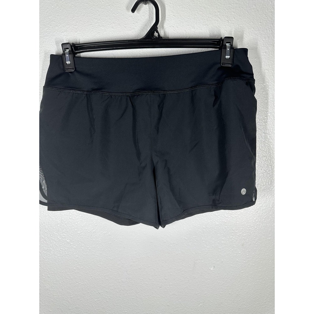 Apana Shorts‎ Womens Large Black Running Lined Mesh Pockets Athletic Gym Workout